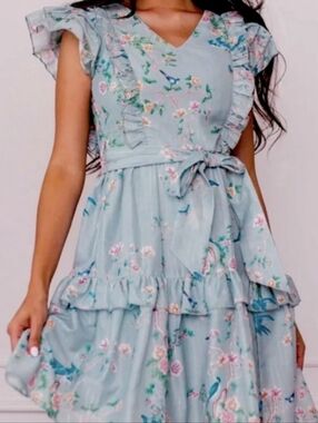 NWOT Jessakae Feminie Floral Cottagecore Prairie Lined Women's Dress Size XL